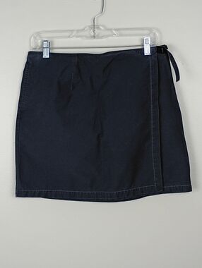 Toad & Co Wrap Skirt 8 Navy 90s Y2K Outdoor Travel Utility Gorpcore Granola
